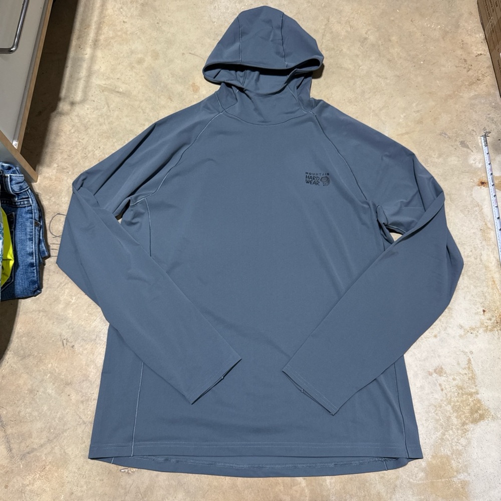 Mountain Hardwear Crater Lake Stretch Hoody Blue Mens XXL Hiking Lightweight